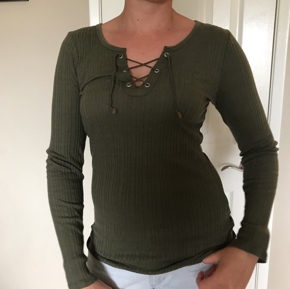 Lace up top